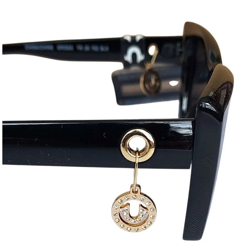 True Religion Sunglasses Black Frame W/Charm Case, Box, Cloth NWT - Picture 5 of 11